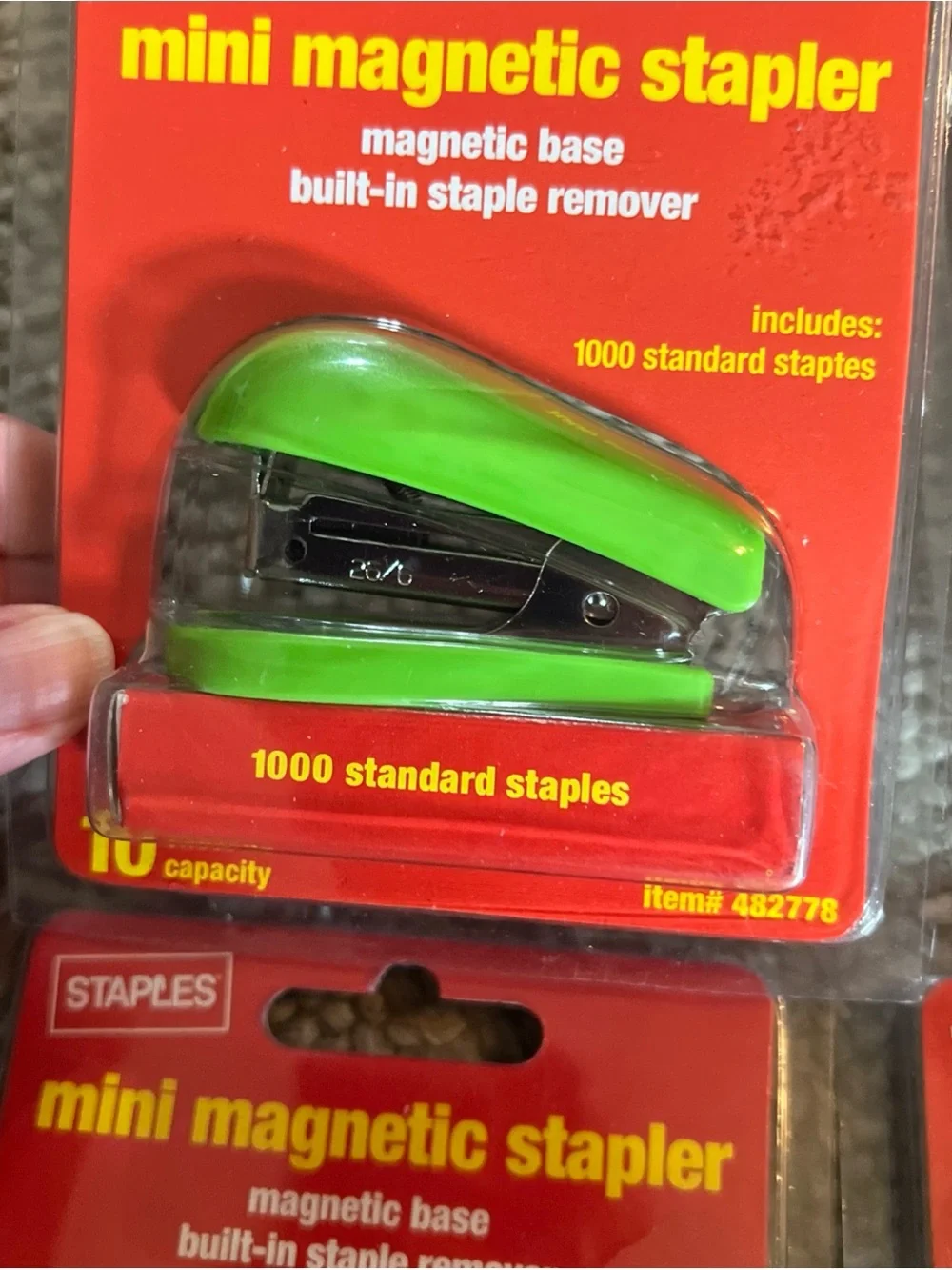 Staples new plastic